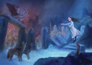 Charlie Saves Christmas - Art Postcard